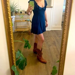 Kimchi Blue Urban Outfitters blue ruffle sleeve dress